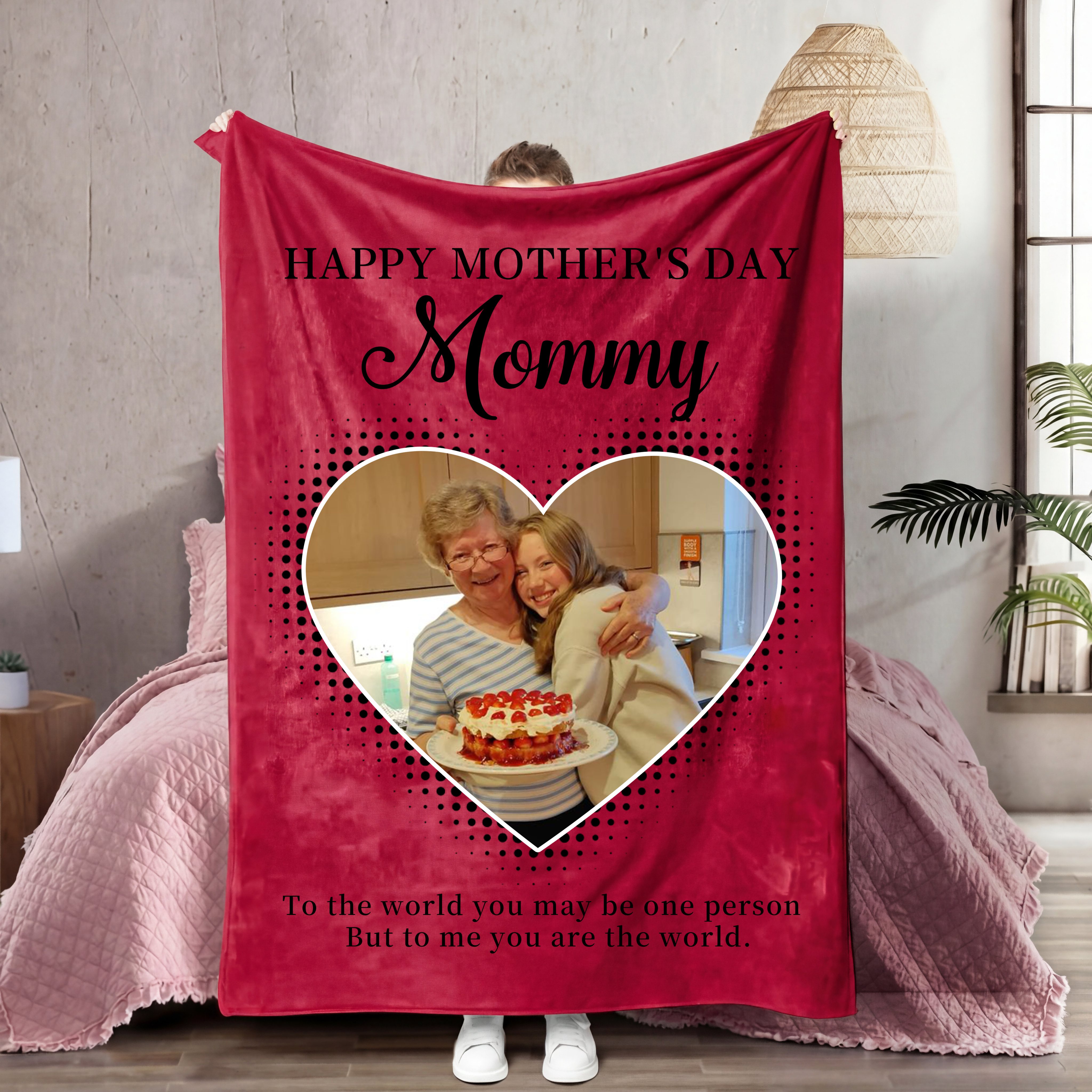 Custom Mommy Love Photo Blanket