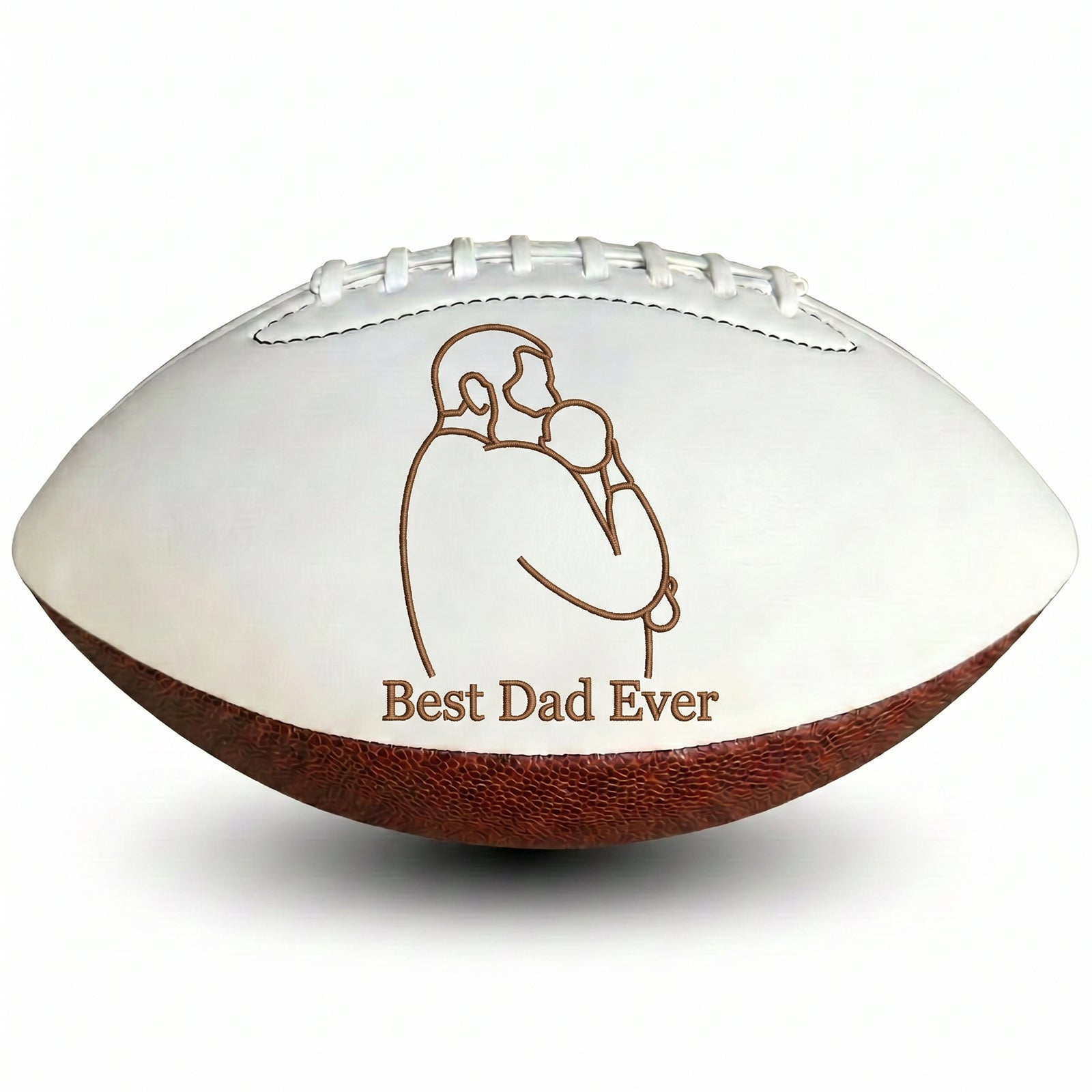 Custom Outline Photo Football | Personalized Father's Day Gift for Dad & Coach