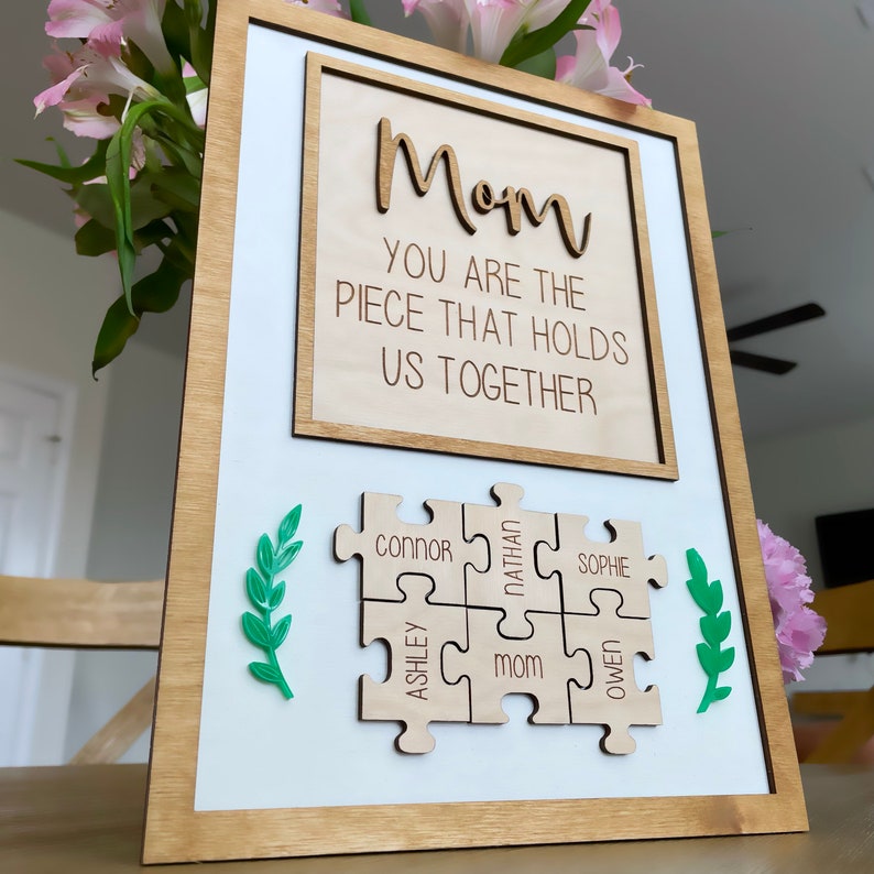 Personalized Mom Puzzle Sign – Custom Mother’s Day Gift
