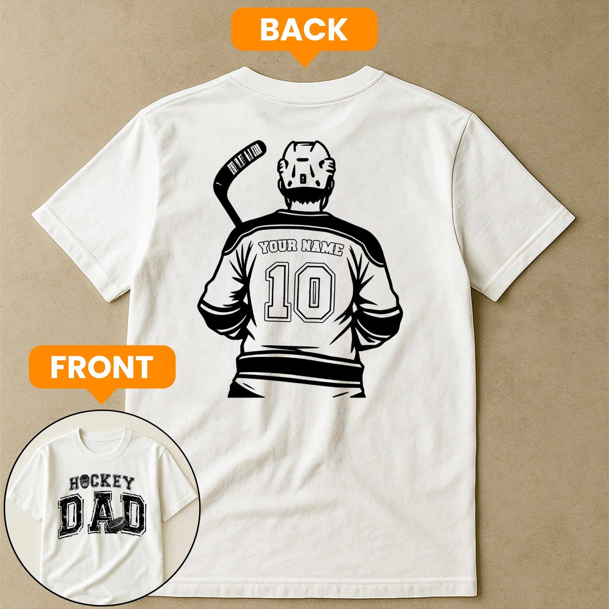 Custom Hockey Dad Shirt Personalized Father's Day Gift for Daddy