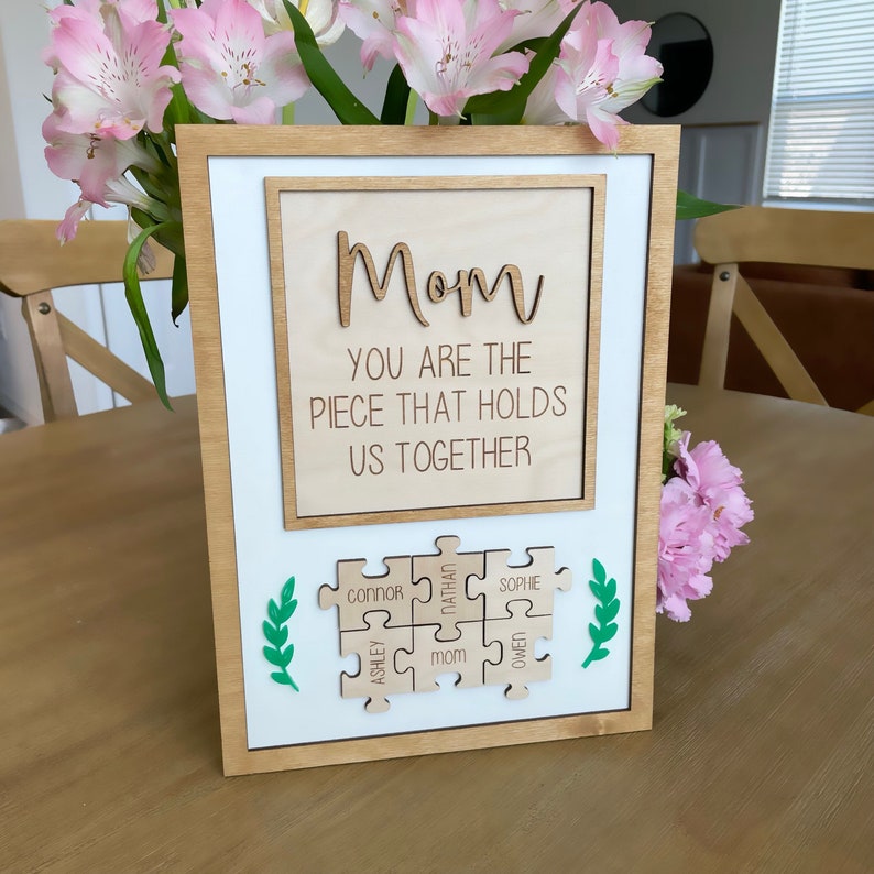 Personalized Mom Puzzle Sign – Custom Mother’s Day Gift