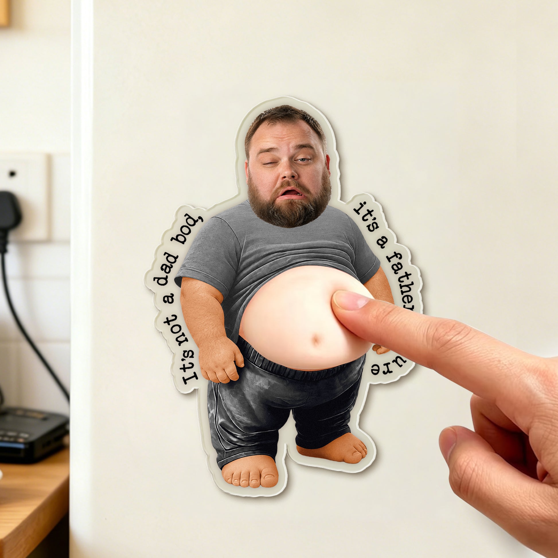 It’s Not A Dad Bod, It’s A Father Figure - Funny Father's Day Gift - Personalized Fridge Magnet
