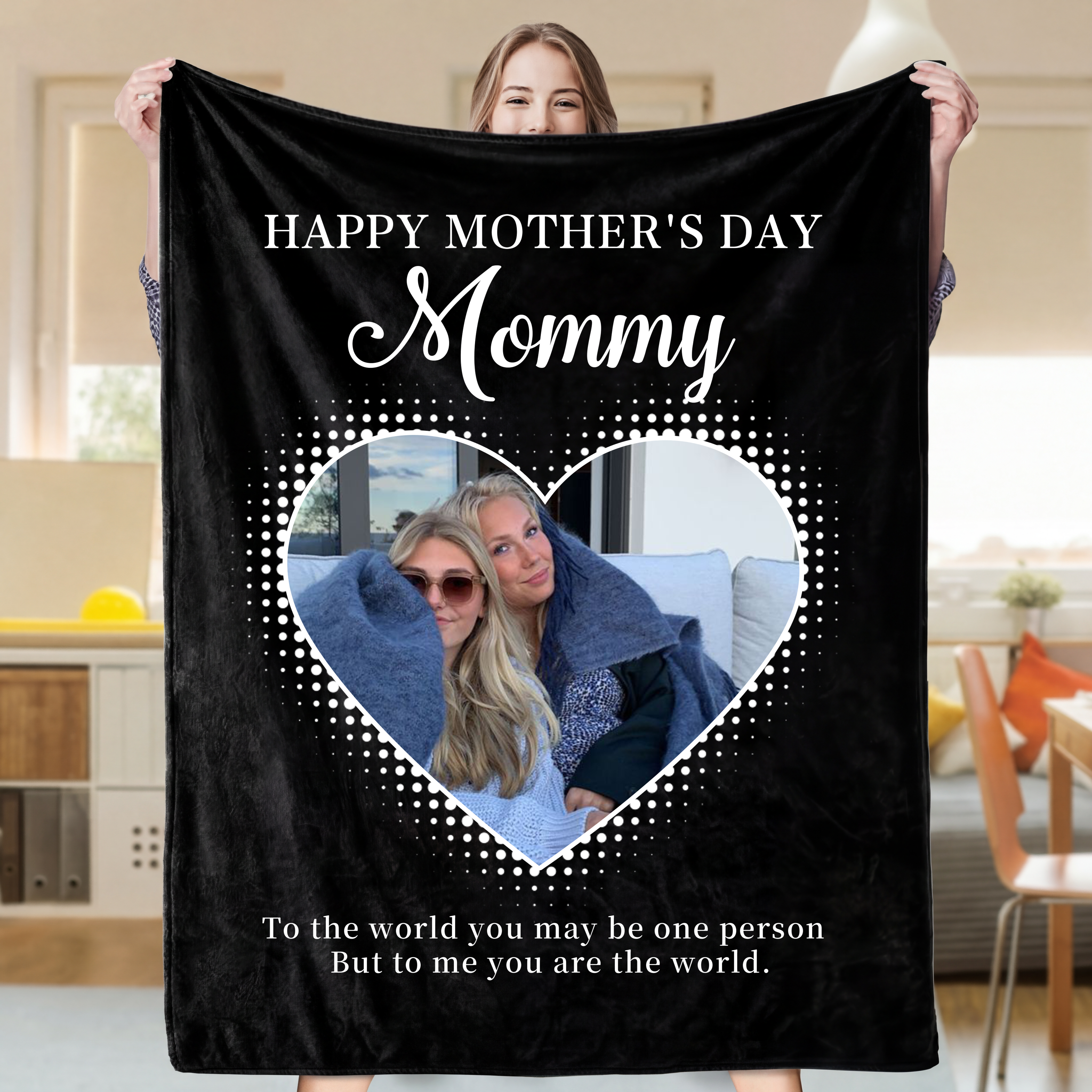 Custom Mommy Love Photo Blanket