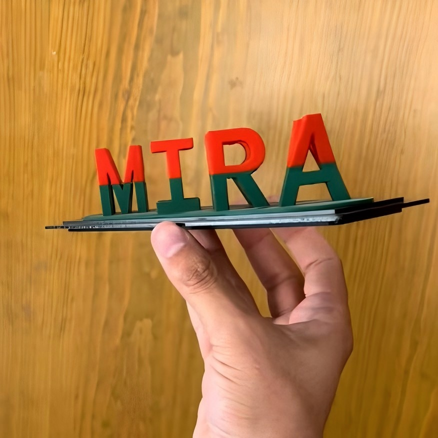 💕 Customized Two-color 3D Printing Flip Name
