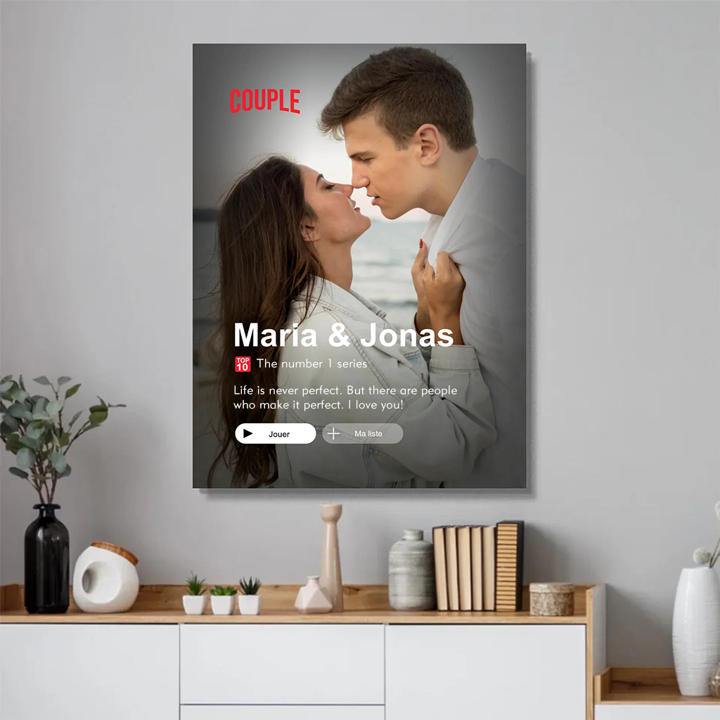 Personalized Poster "Our Cover" – A Movie Poster Depicting The Couple's Love Story