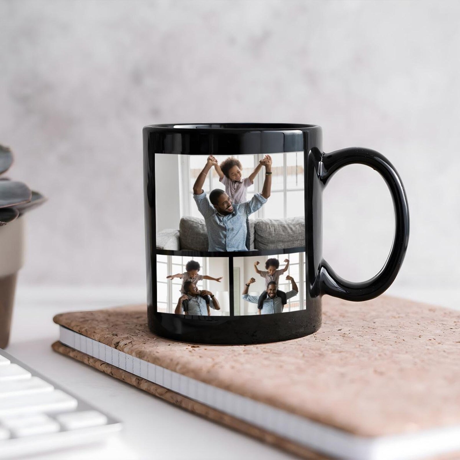Custom A Father's Love Dadflix Mug with Multiple Photos – Personalized Father’s Day Gift for Dad