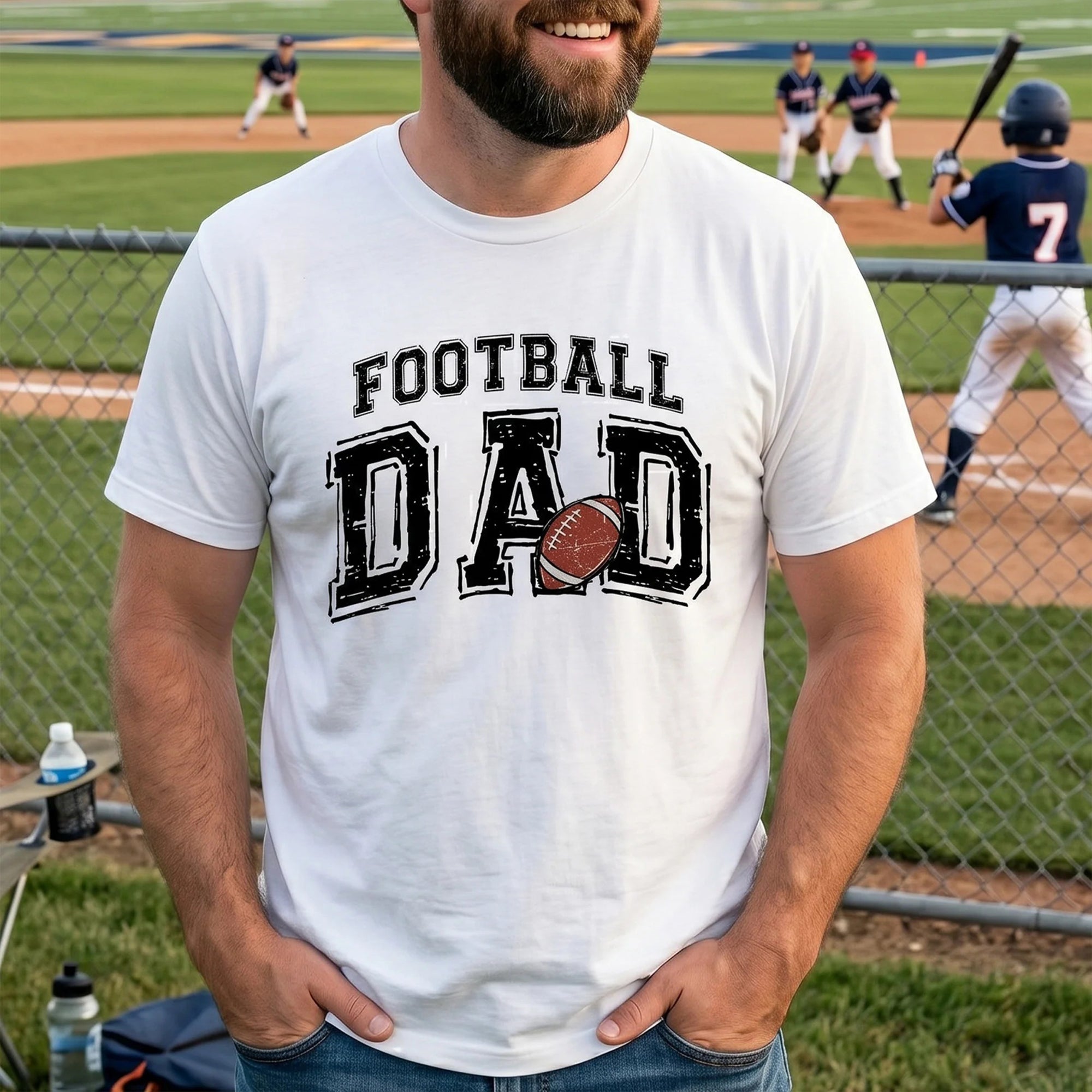 Custom Football Dad Shirt Personalized Father's Day Gift for Daddy