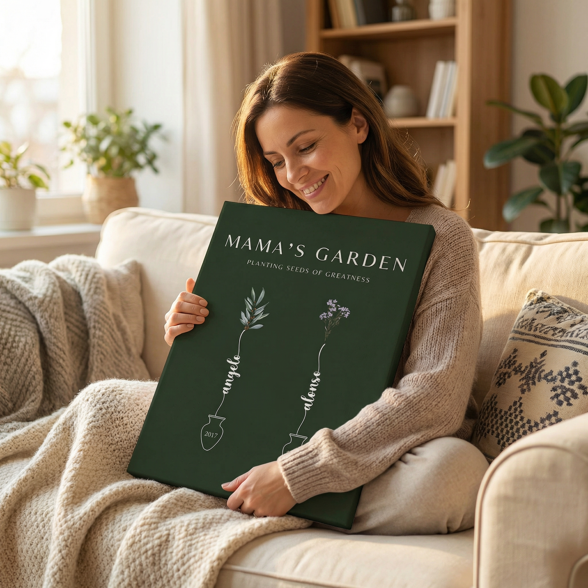 Custom Mama's Garden Canvas Painting: Planting Seeds Of Greatness