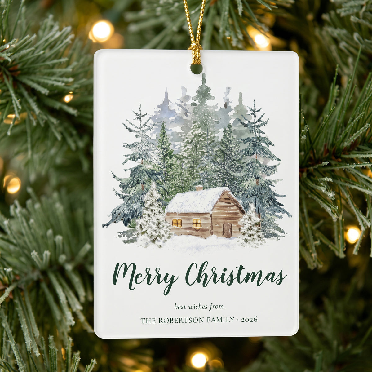 Postcard Christmas Ornament with Your Photo — Double-Sided, Pick Your Favorite Design