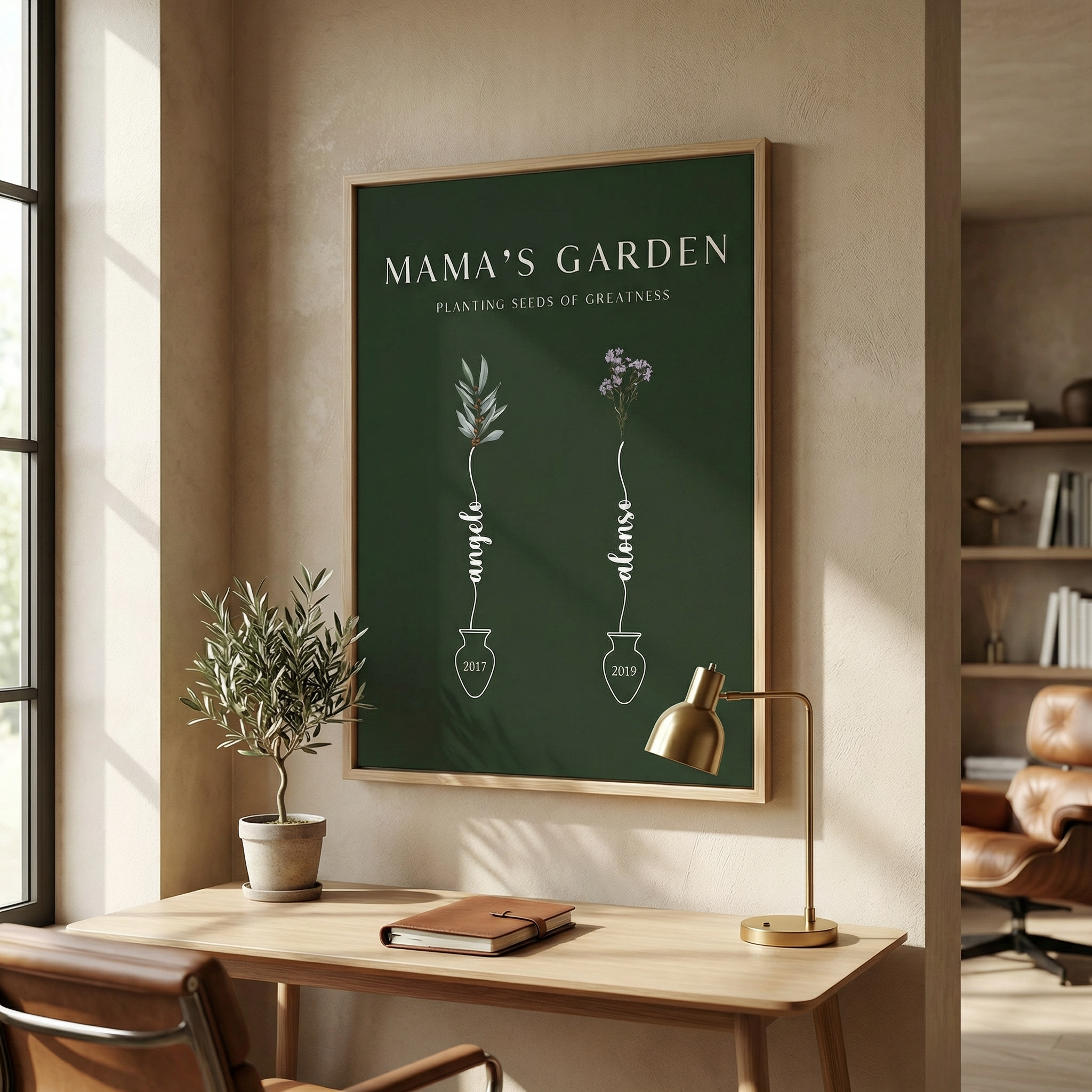 Custom Mama's Garden Canvas Painting: Planting Seeds Of Greatness