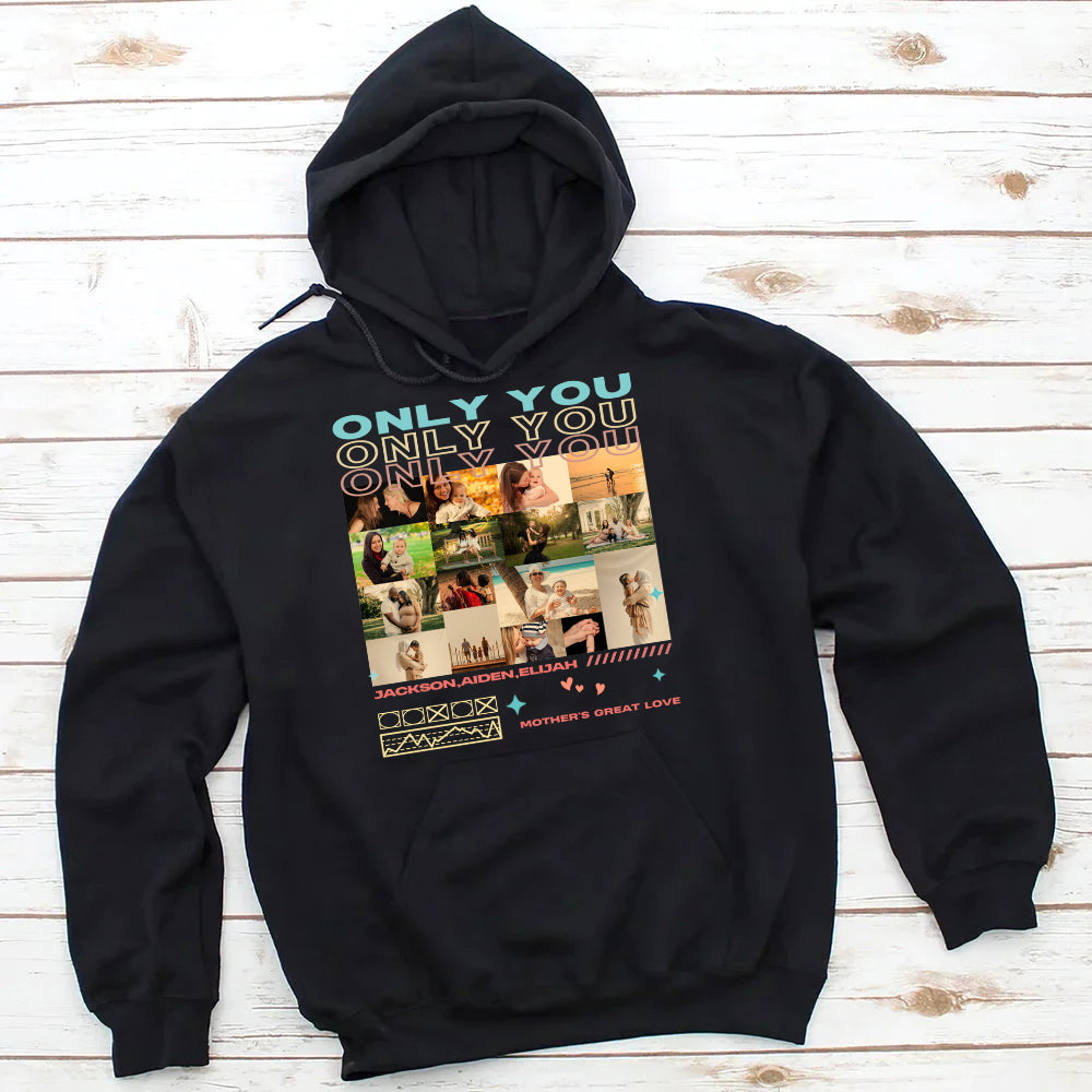 Klamay™ Unique Custom Photo Tee 💗 Crewneck 💗 Hoodie For Mother's Day Gift