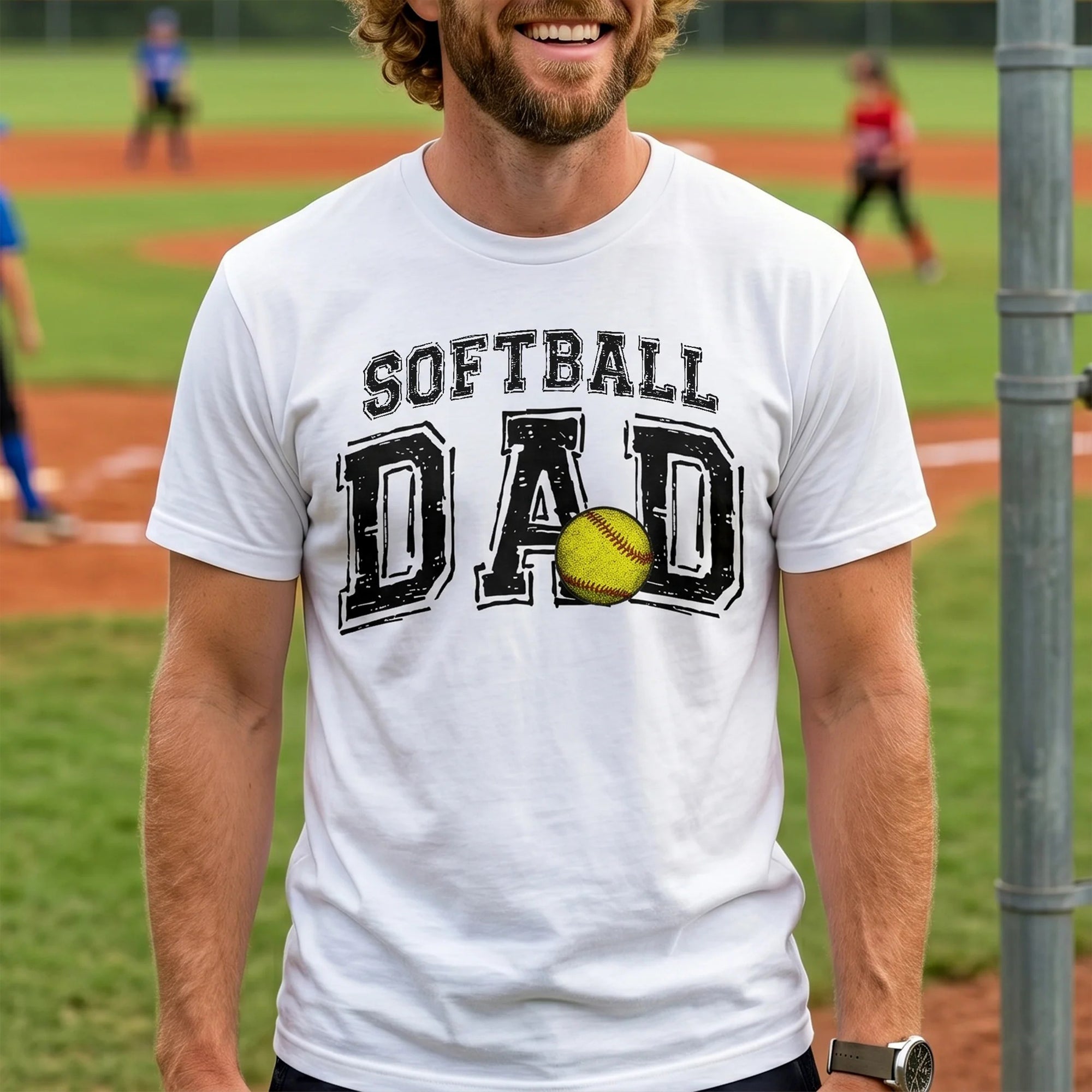 Custom Softball Dad Shirt Personalized Father's Day Gift for Daddy