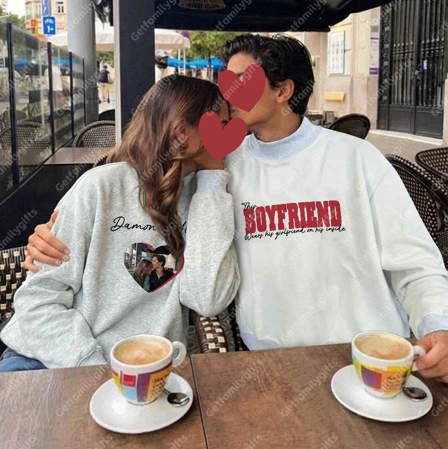 Custom Reversible Mockneck With A Photo Of Her Boyfriend On The Inside - The Perfect Valentine's Day Gift!