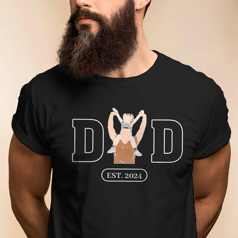 Personalized Dad Portrait Shirt, Custom Happy Father's Day Gift 2025