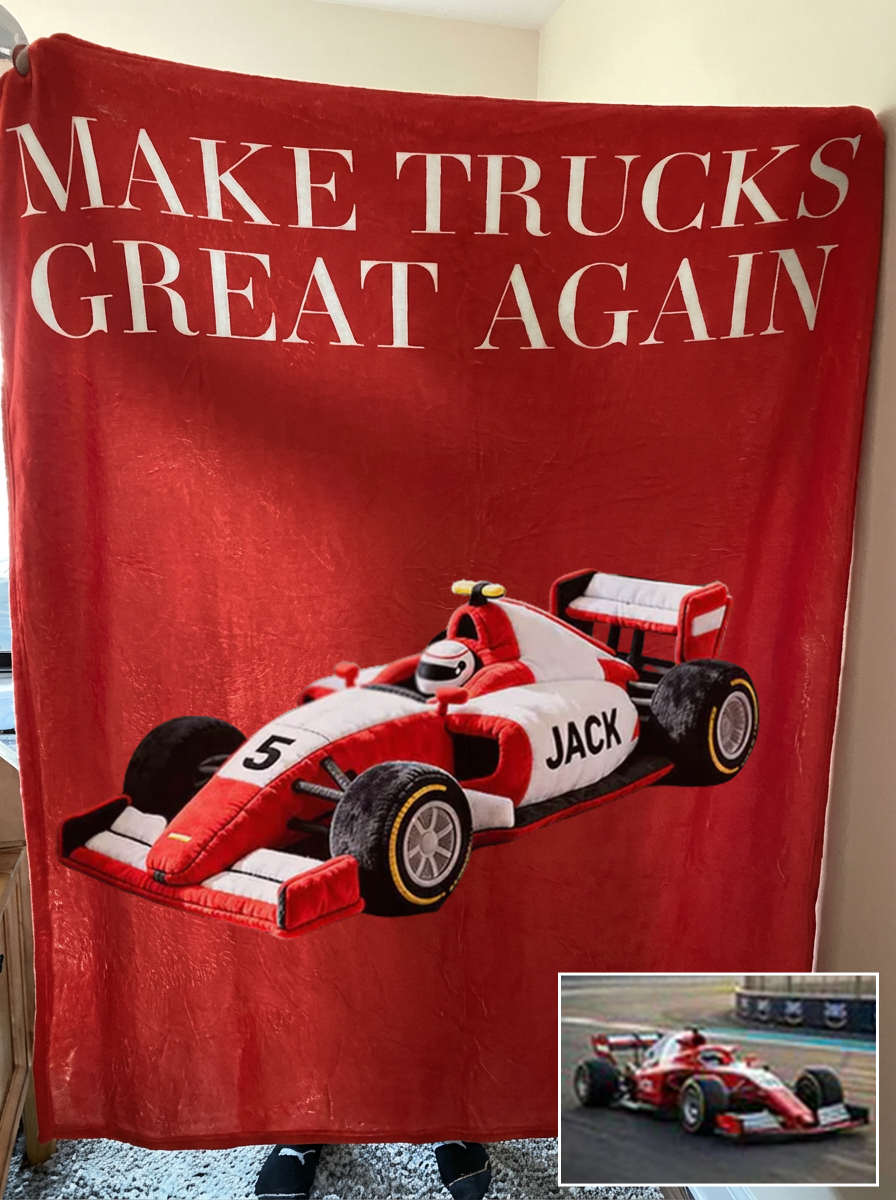 Make Trucks Great Again Custom Truck Fleece Blanket