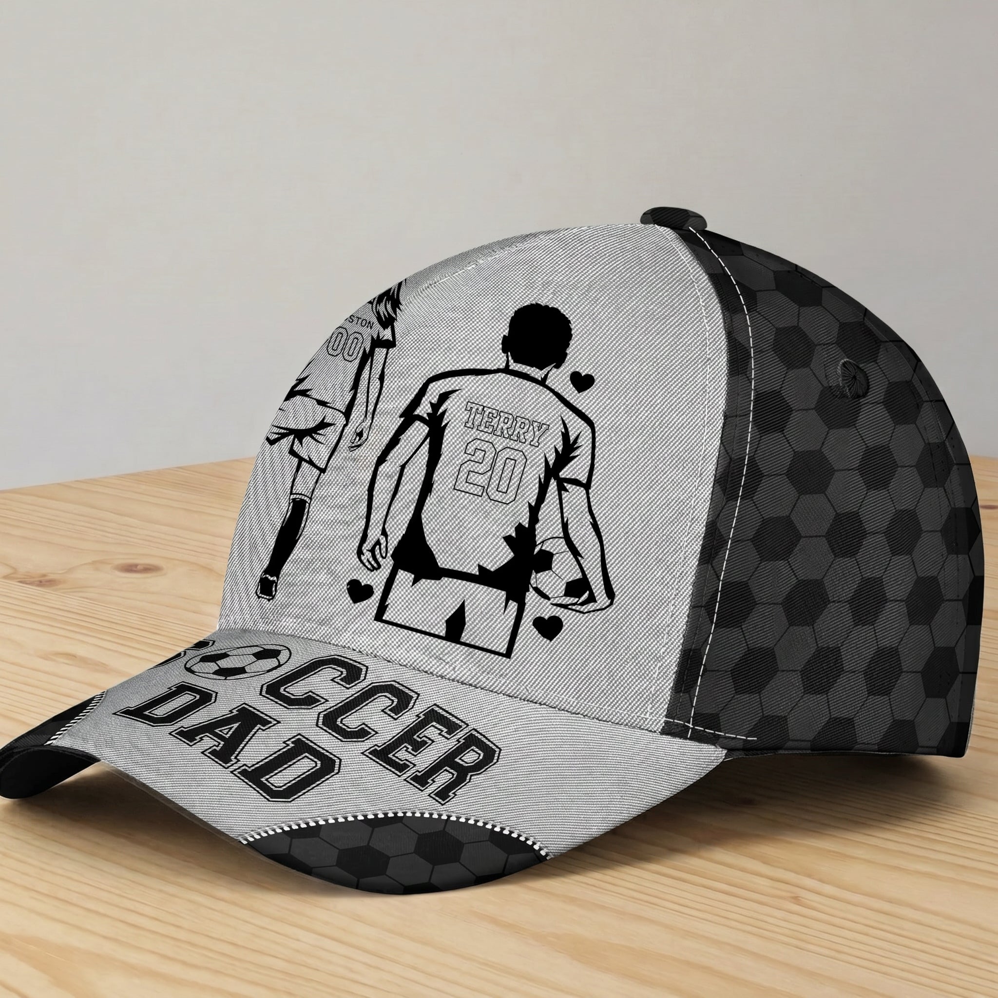 Personalized Soccer Dad Soccer Grandpa Cap | Father’s Day Custom Sport Player Series Gift
