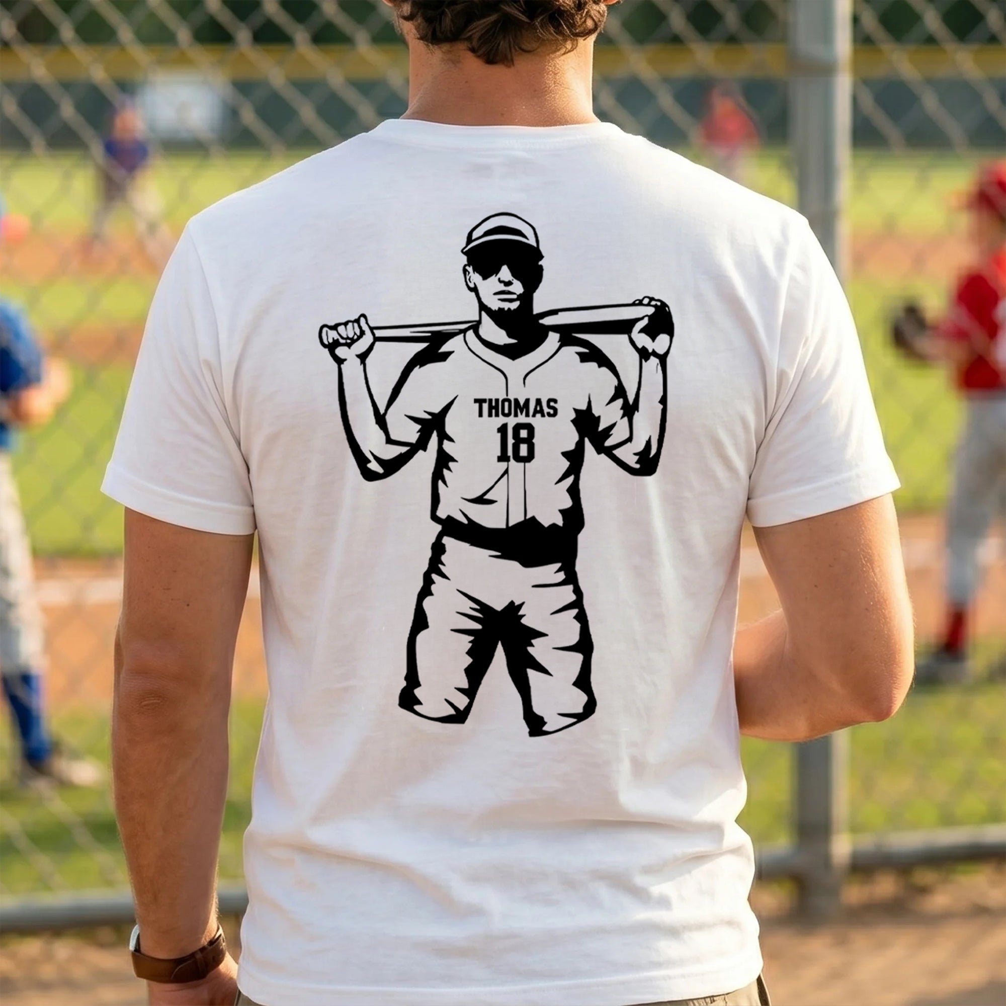 Custom Baseball Dad Shirt Personalized Father's Day Gift for Daddy