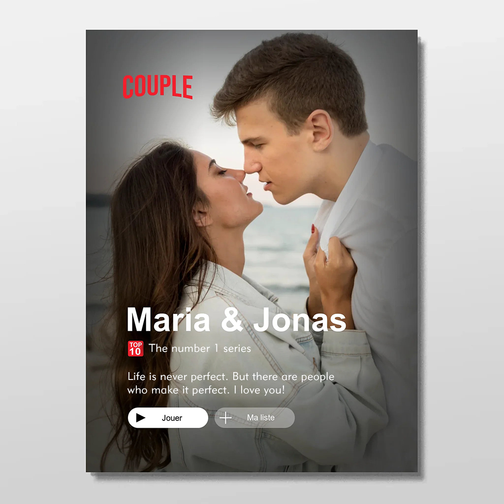 Personalized Poster "Our Cover" – A Movie Poster Depicting The Couple's Love Story