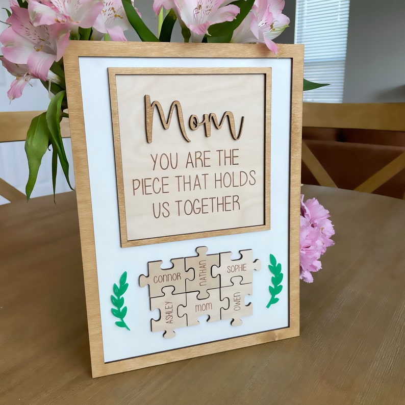 Personalized Mom Puzzle Sign – Custom Mother’s Day Gift
