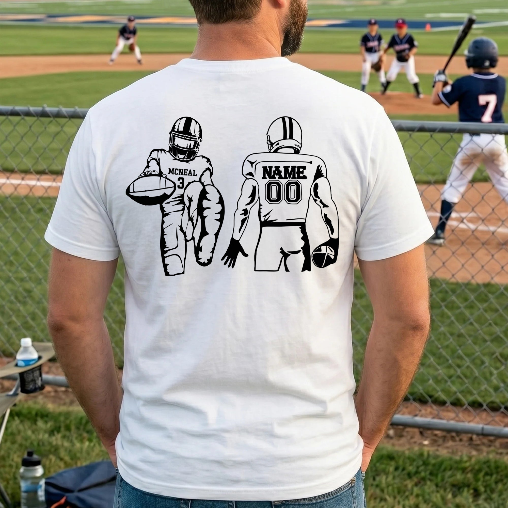 Custom Football Dad Shirt Personalized Father's Day Gift for Daddy