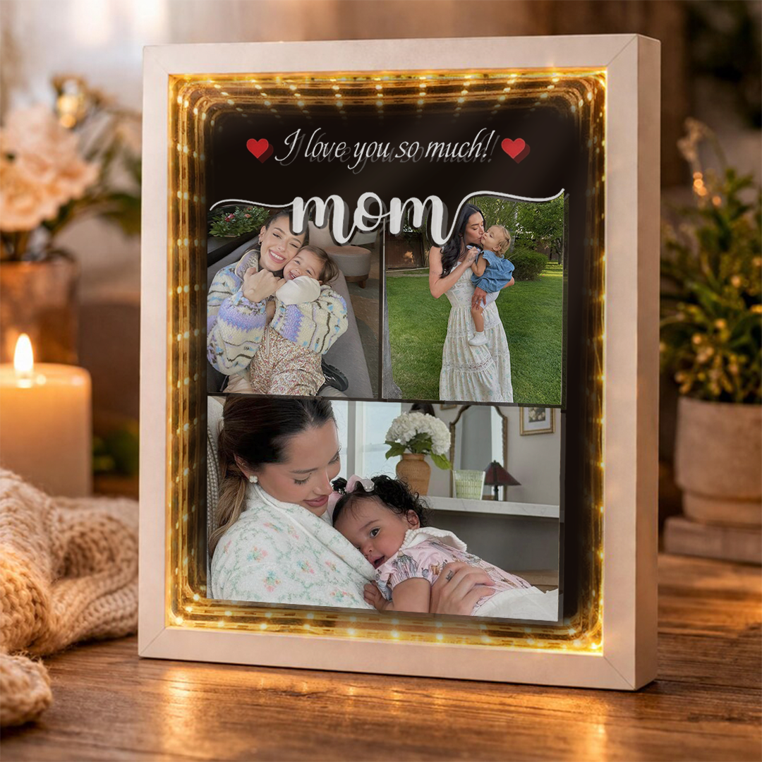 I Love You So Much Mom Custom Night Light Box With Name Mothers Day Gift