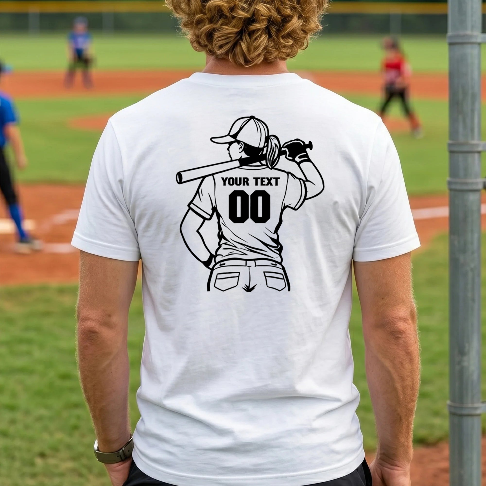 Custom Softball Dad Shirt Personalized Father's Day Gift for Daddy