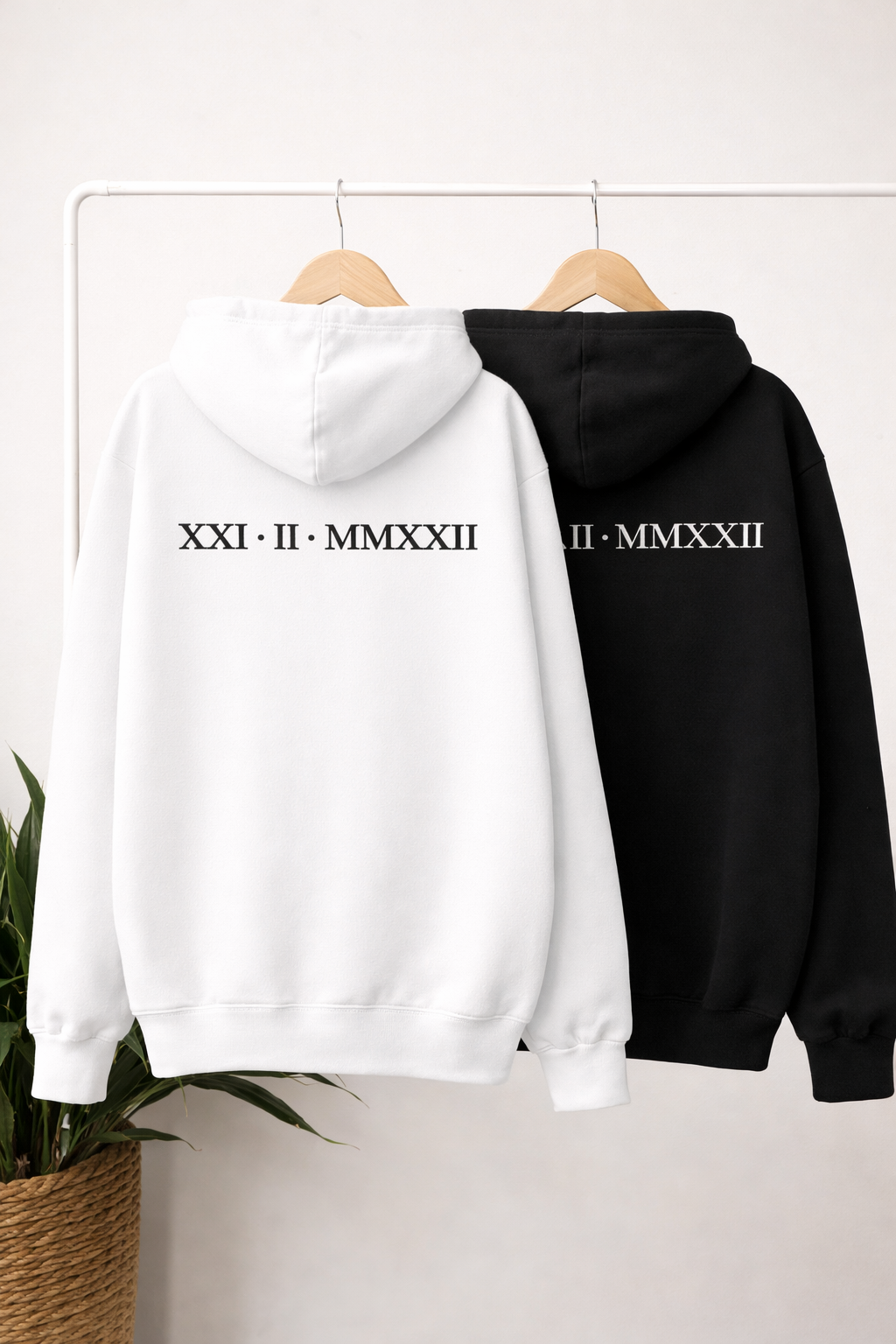 Roman Numeral BACK Embroidered Hoodie