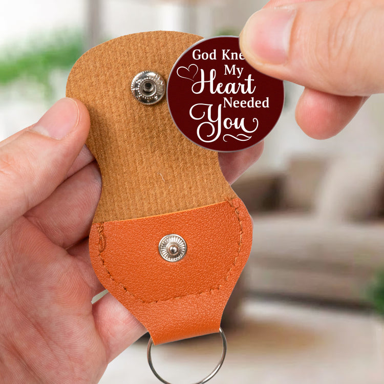 God Knew My Heart Needed You Custom Couple Sketch Line - Personalized Pocket Hug