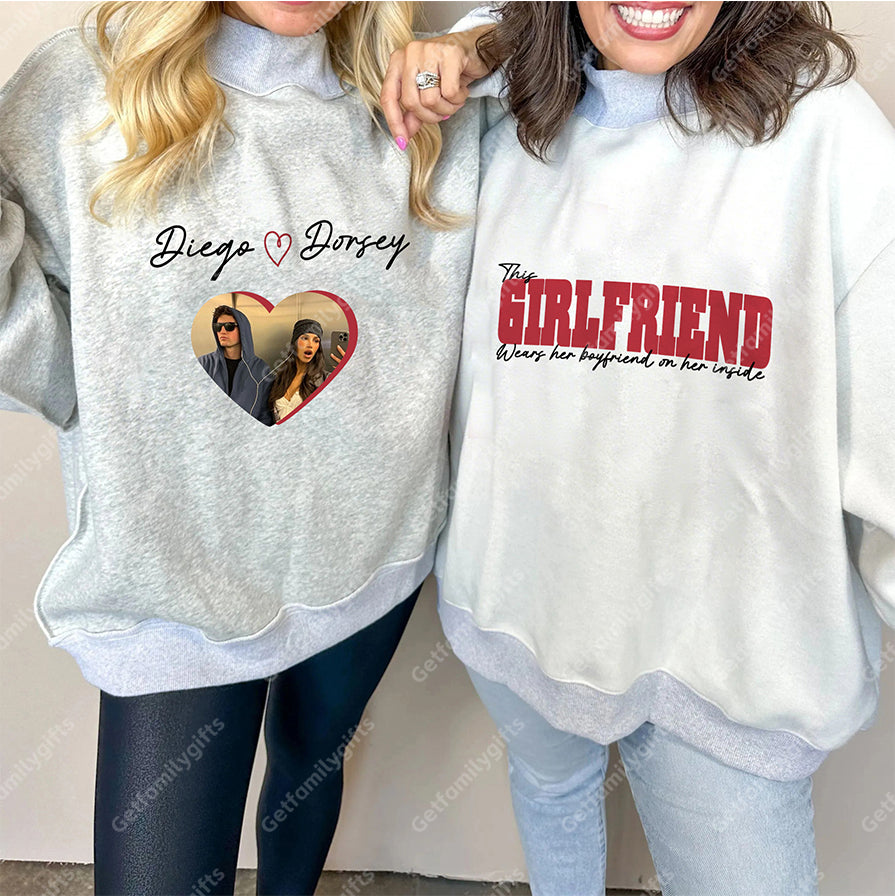 Custom Reversible Mockneck With A Photo Of Her Boyfriend On The Inside - The Perfect Valentine's Day Gift!