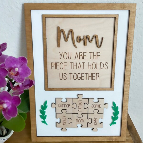 Personalized Mom Puzzle Sign – Custom Mother’s Day Gift