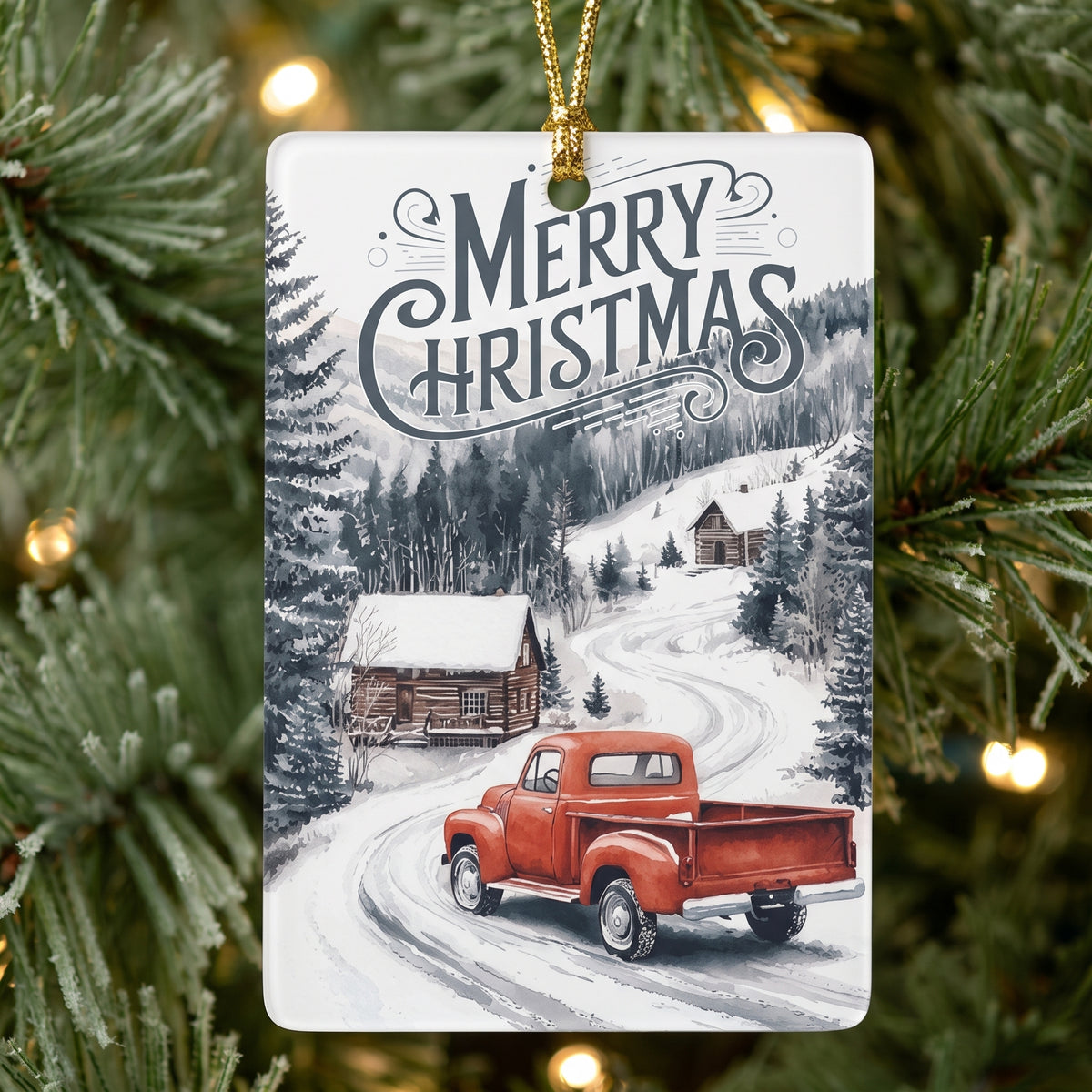 Postcard Christmas Ornament with Your Photo — Double-Sided, Pick Your Favorite Design