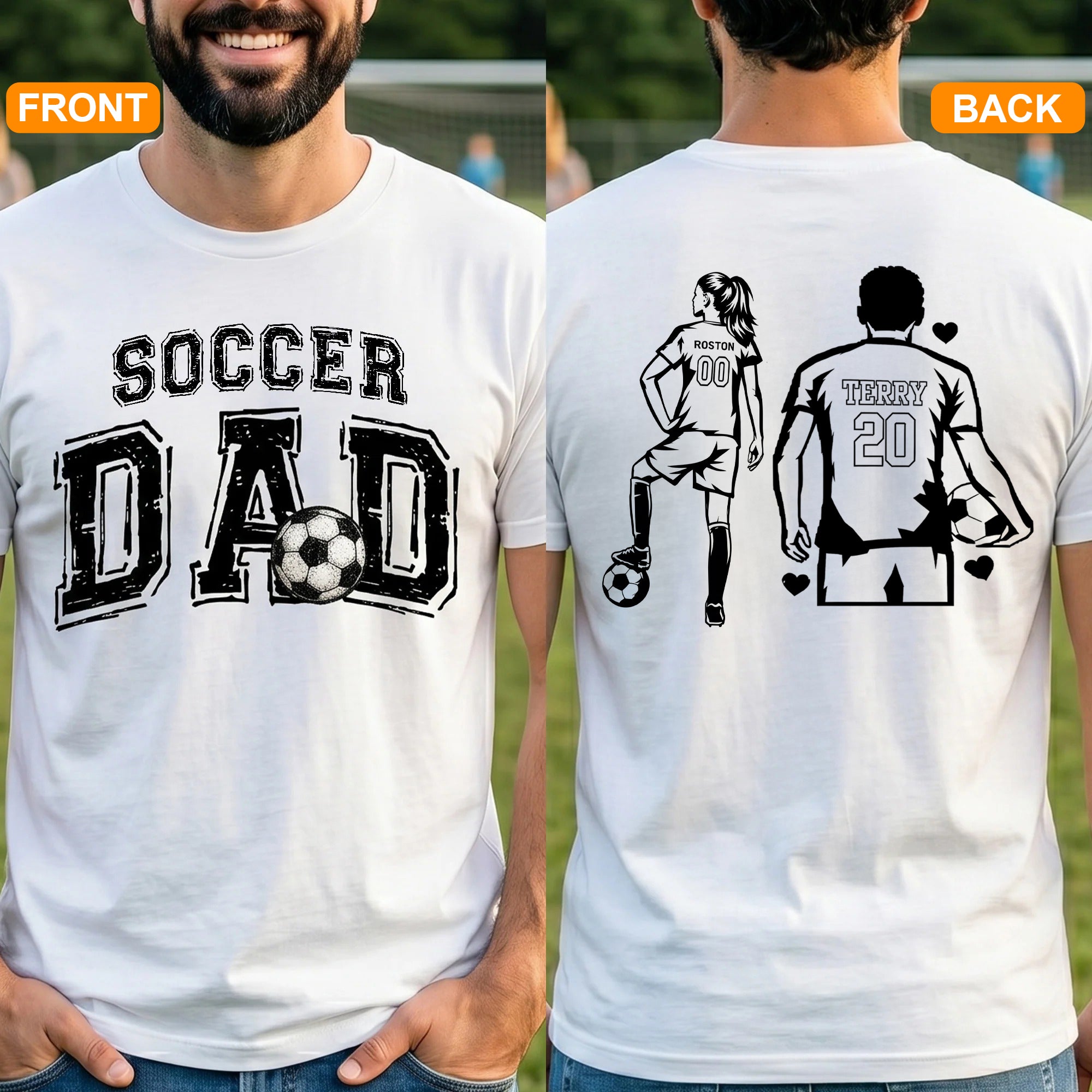 Custom Soccer Dad Shirt Personalized Father's Day Gift for Daddy