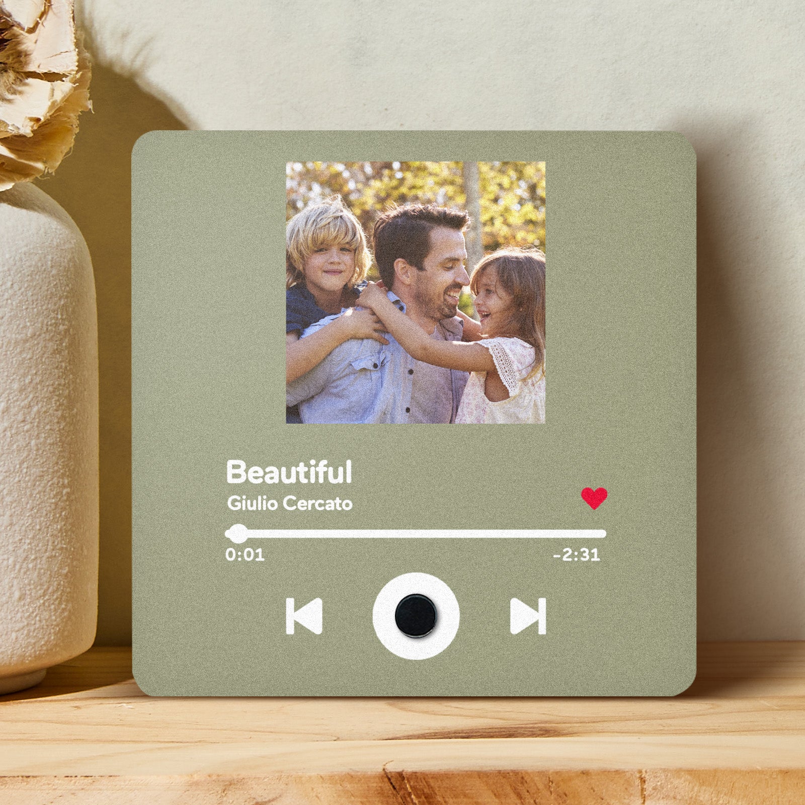 Personalized Custom Photo Music Fridge Magnet Can Play Songs and Adjust Volume, Gifts for Her