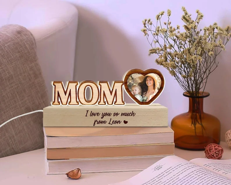Custom Mom Acrylic Night Light, Mother’s Day Gift, Mom Birthday Gift, Gift from Daughter