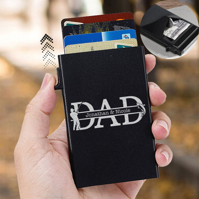 Personalized Pop-Up Card Holder Custom With Child's Name Father's Day Gift