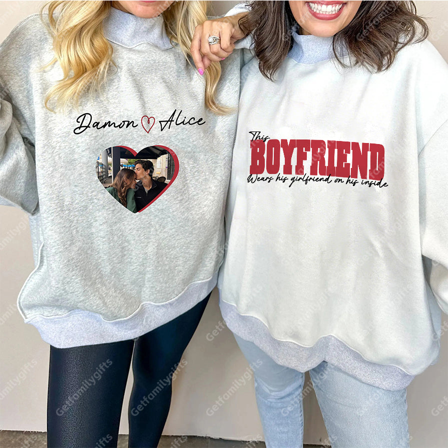 Custom Reversible Mockneck With A Photo Of Her Boyfriend On The Inside - The Perfect Valentine's Day Gift!