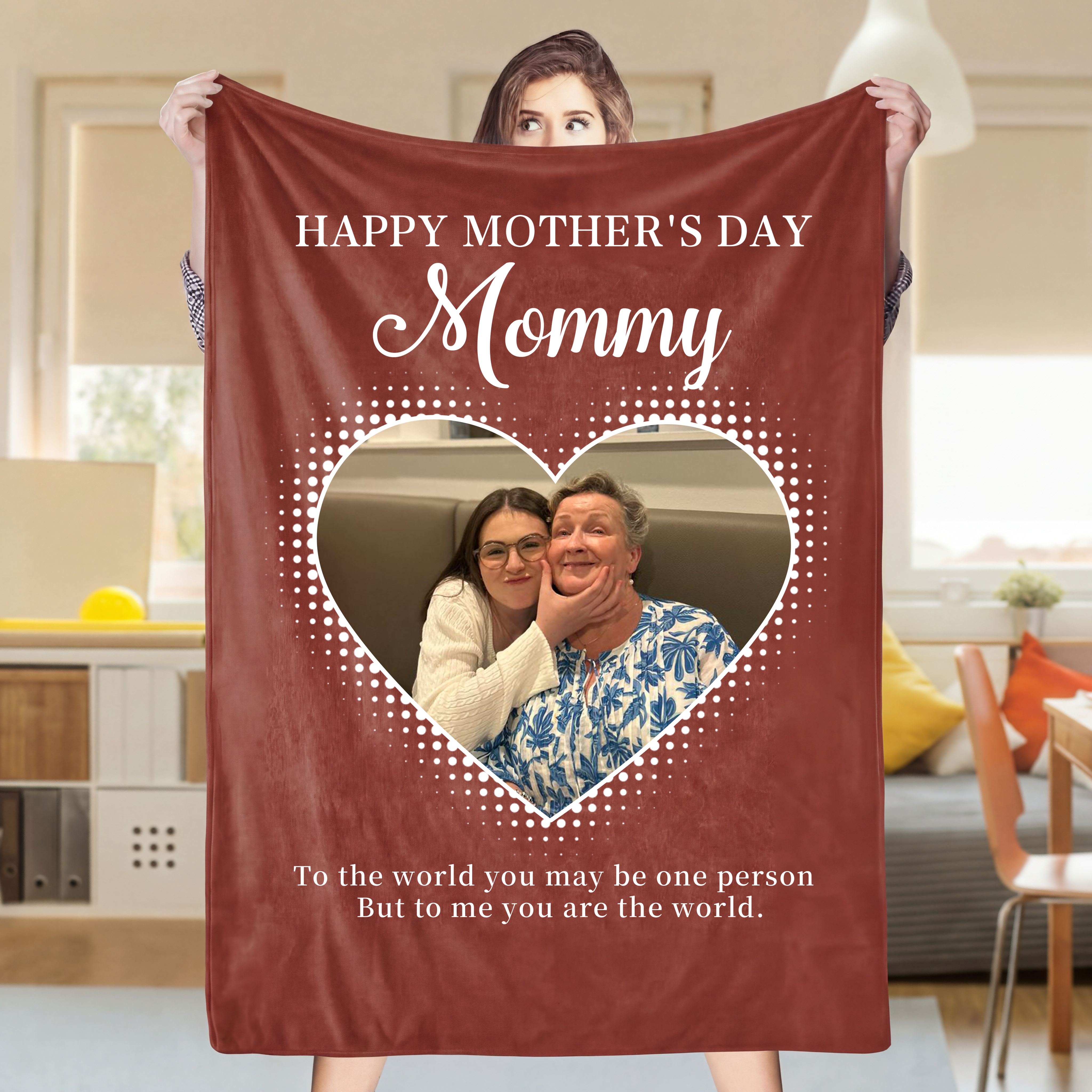 Custom Mommy Love Photo Blanket