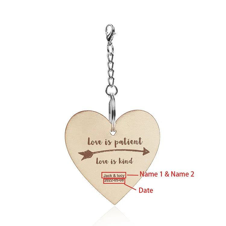 Personalized Photo Rotatable Wooden Frame Custom Text Gift For Couple/Family