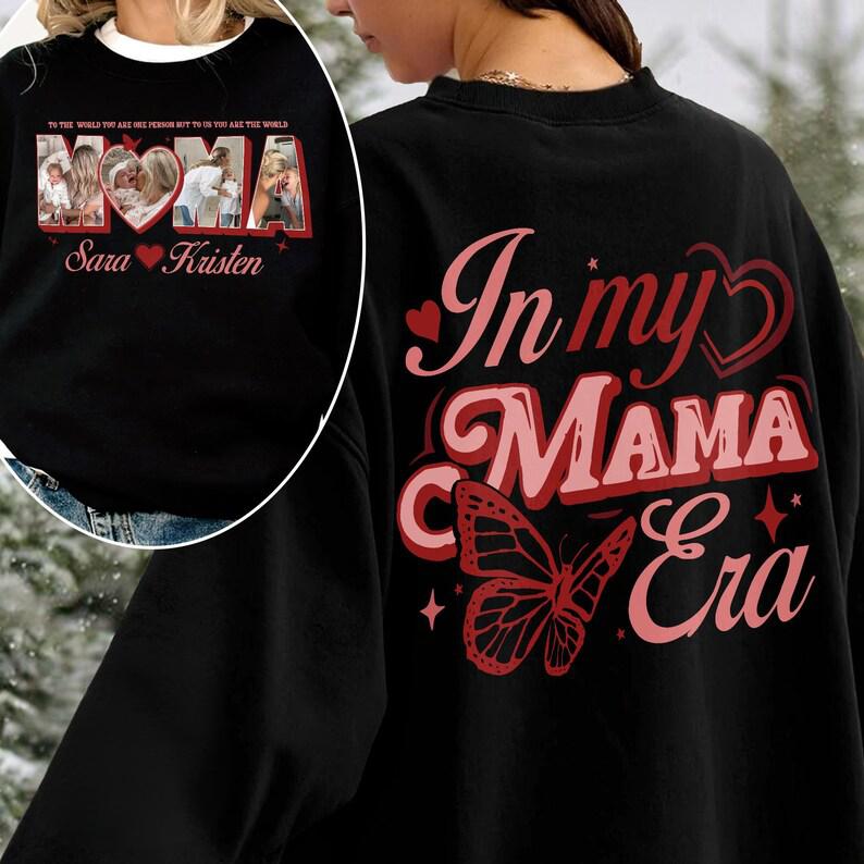 Custom Mama Two-Sided Photo Shirt With Kids Names