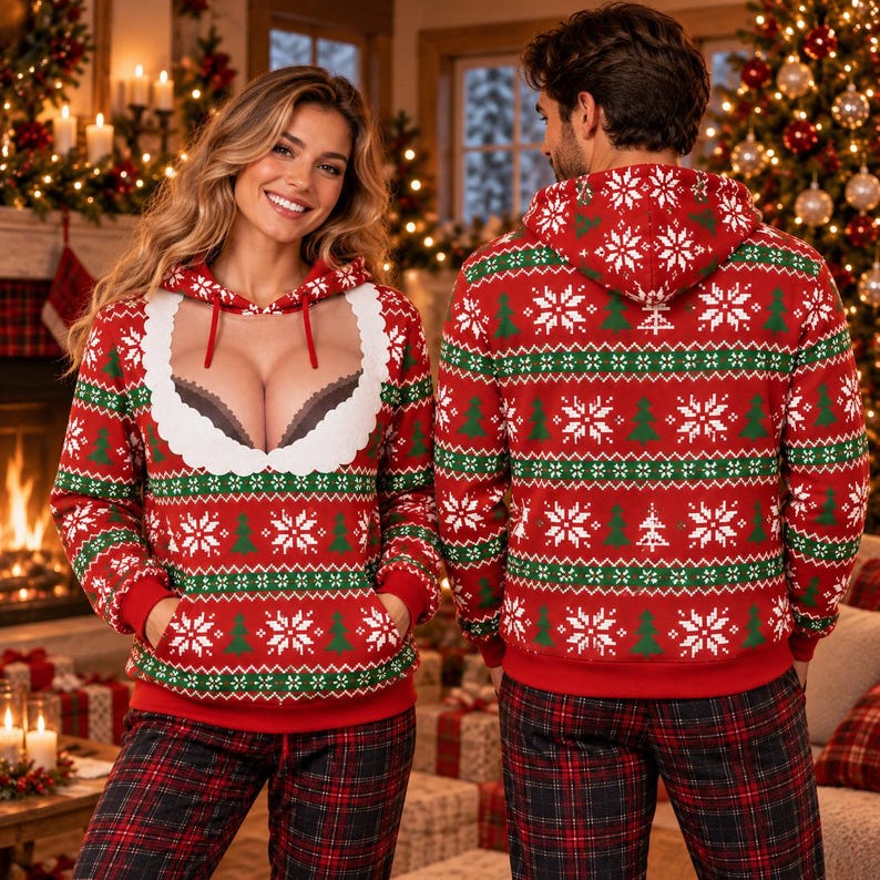Funny Christmas Graphic Shirt, Ugly Christmas Sweater, Festive Xmas T-Shirt, Sweatshirt & Hoodie, Holiday Party Outfit, Christmas Gift