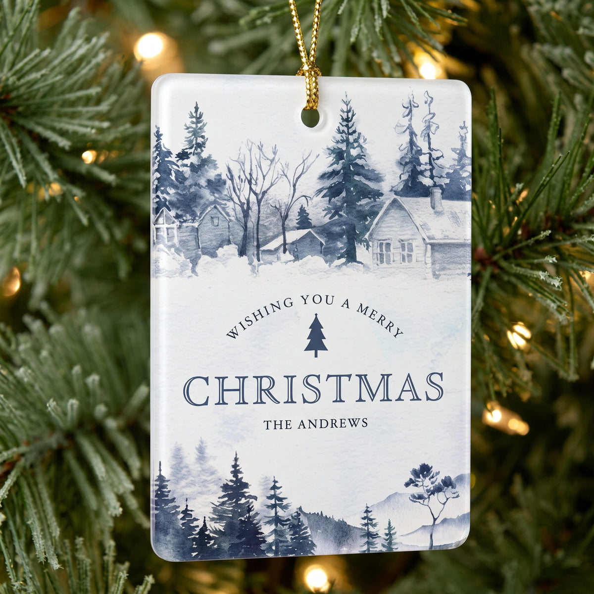 Postcard Christmas Ornament with Your Photo — Double-Sided, Pick Your Favorite Design