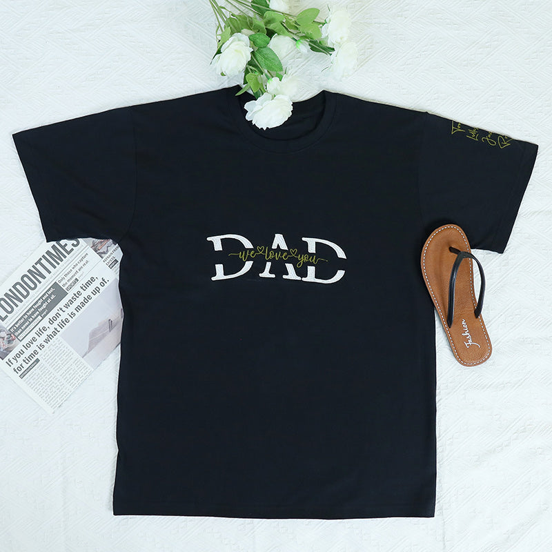Dad Embroidery Hoodie Personalized, Father T-Shirt Gift, Cool Dad Sweatshirt