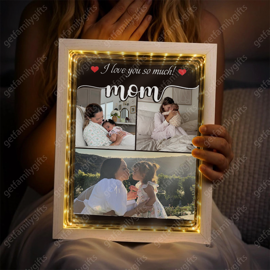 I Love You So Much Mom Custom Night Light Box With Name Mothers Day Gift