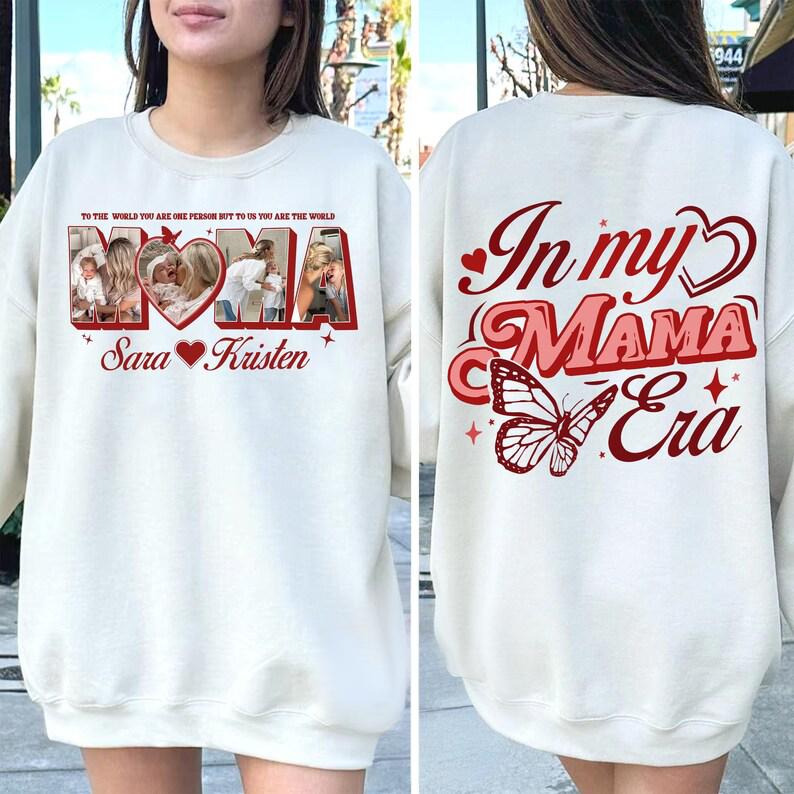 Custom Mama Two-Sided Photo Shirt With Kids Names