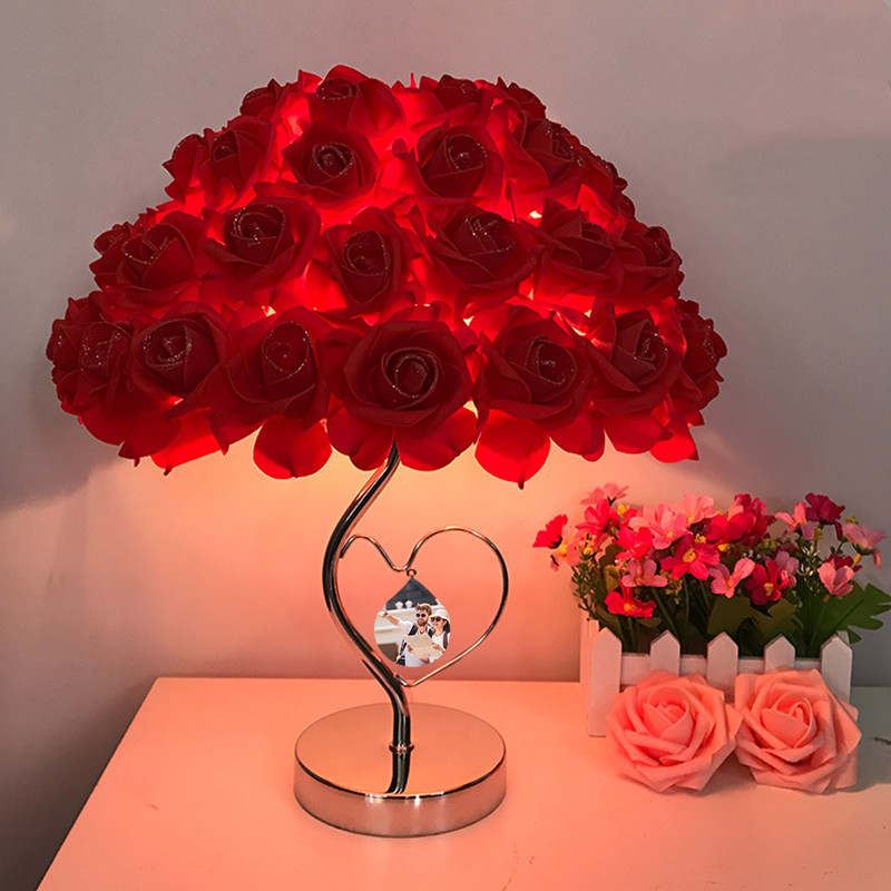 Custom Rose Bouquet Lamp Night Light Decoration for Home Valentine's Day Wedding
