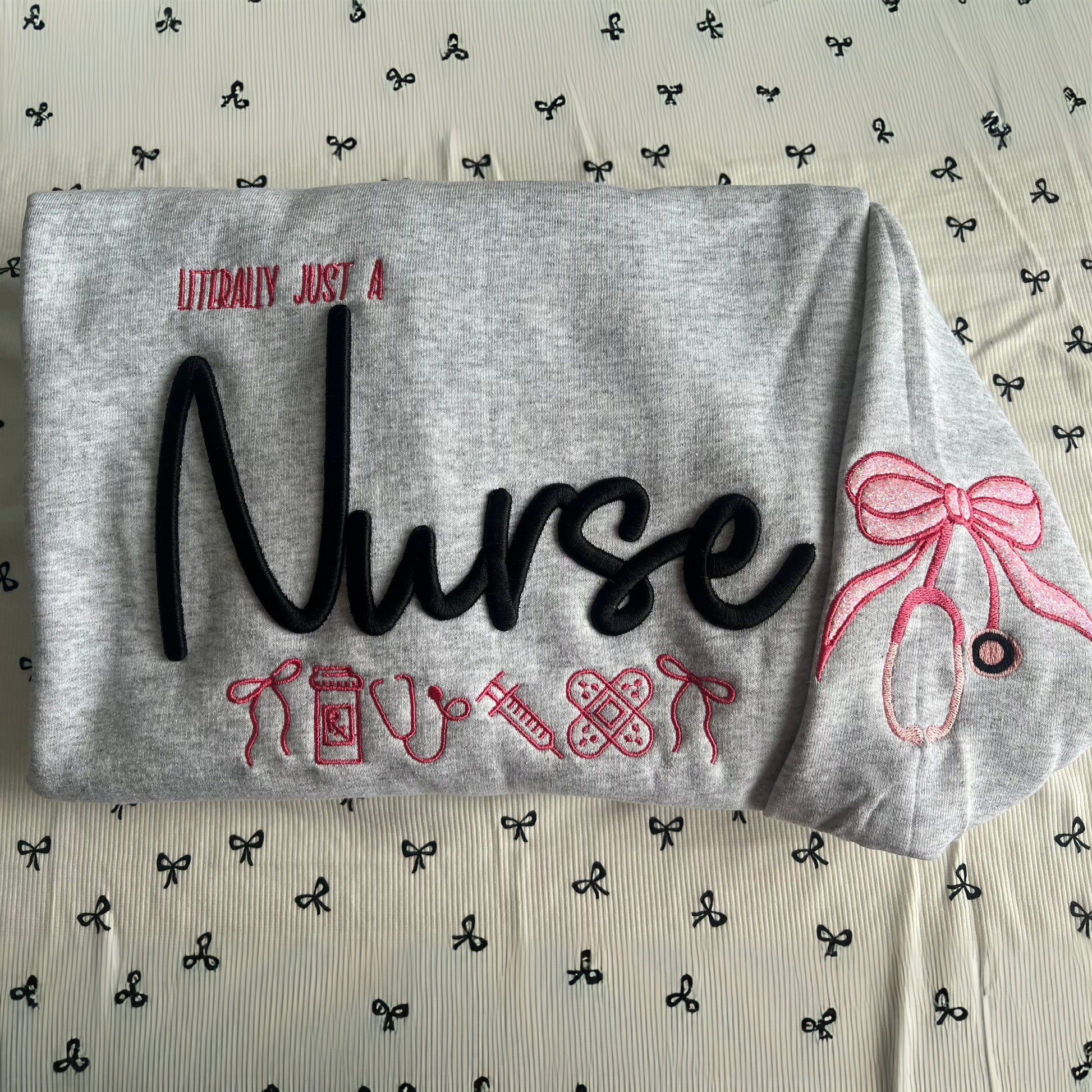3D Literally Just A Nurse Crewneck