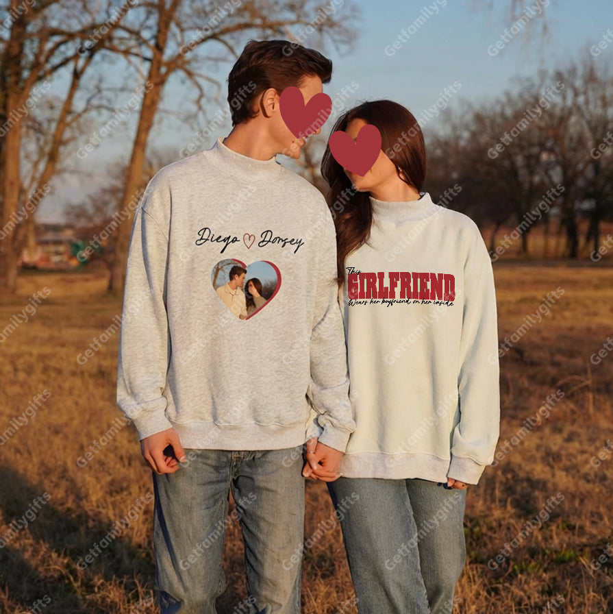 Custom Reversible Mockneck With A Photo Of Her Boyfriend On The Inside - The Perfect Valentine's Day Gift!