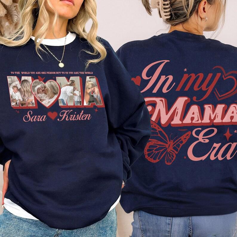 Custom Mama Two-Sided Photo Shirt With Kids Names