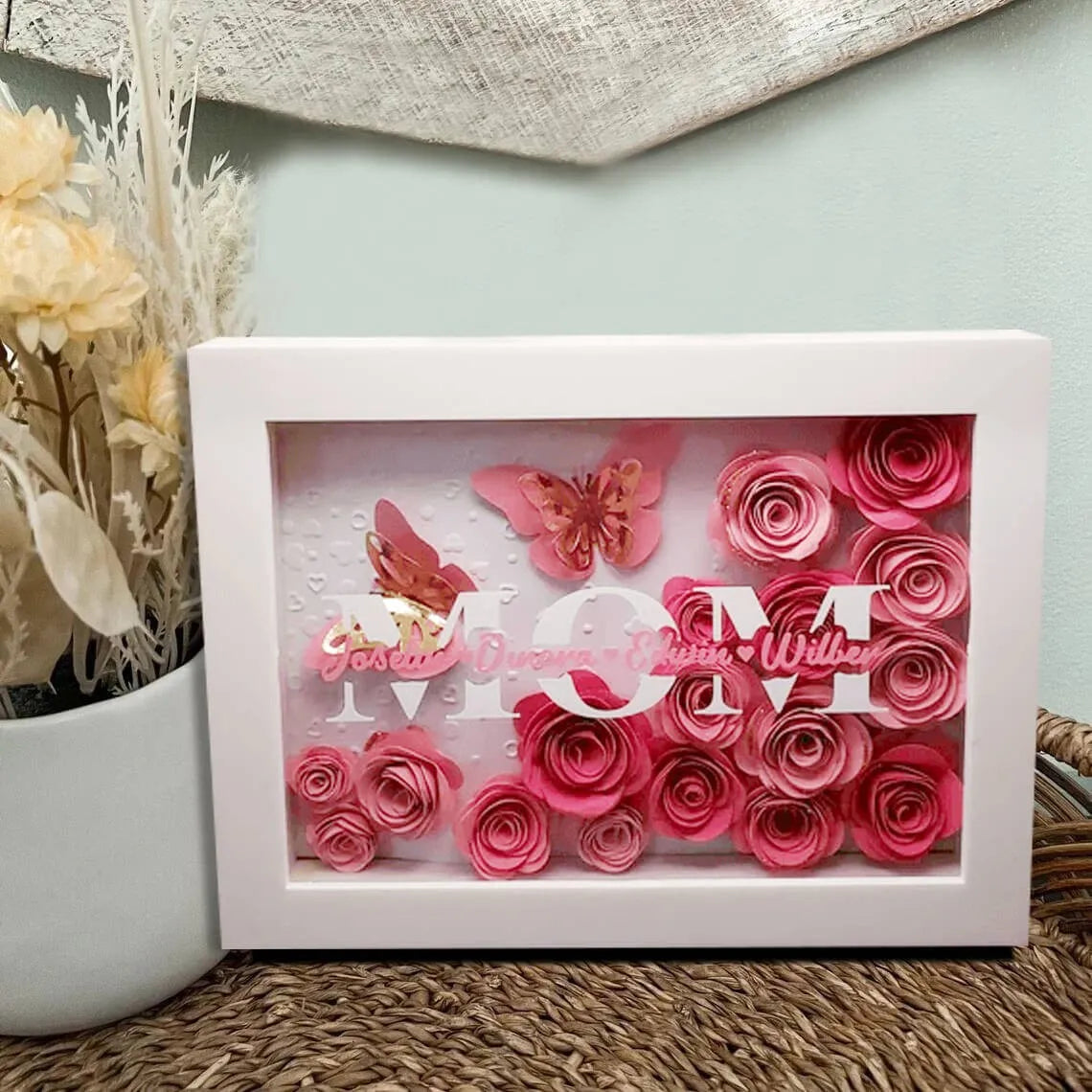 Customized Mother's Day Butterfly Flower Box