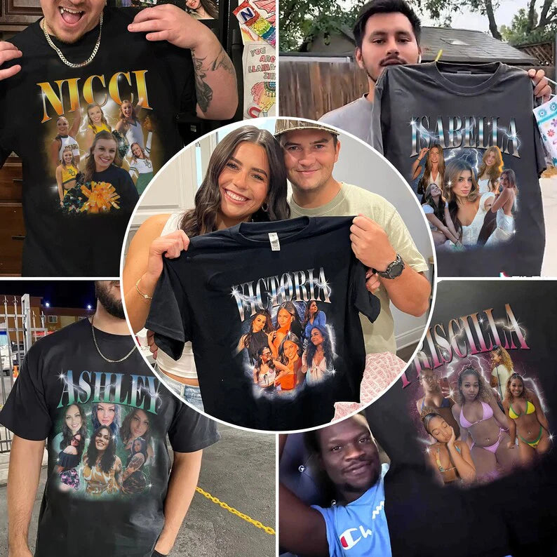 Klamay™-Custom Vintage Couple Photo Tee